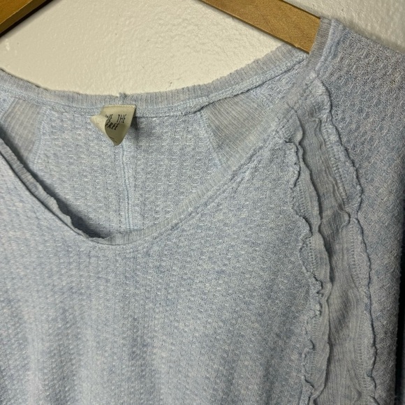 Free People We the Free Catalina Long Sleeve Top in Baby Blue - Picture 5 of 7